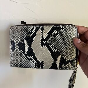 Jimmy Choi Snake Print leather Wallet
